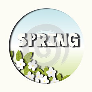 Spring paper flowers